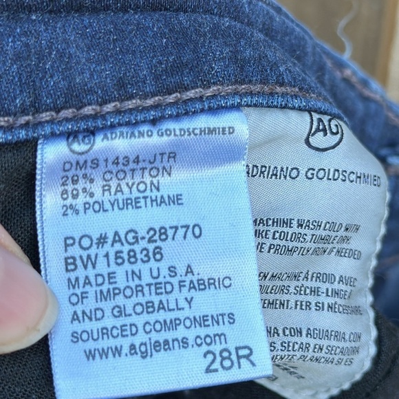 AG Adriano Goldschmied Cigarette Leg Skinny Ankle Jeans Size 28 Regular - Picture 11 of 12